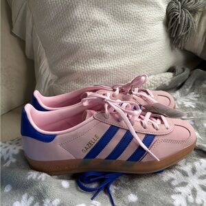 Adidas Gazelle Pink and Blue Sneakers